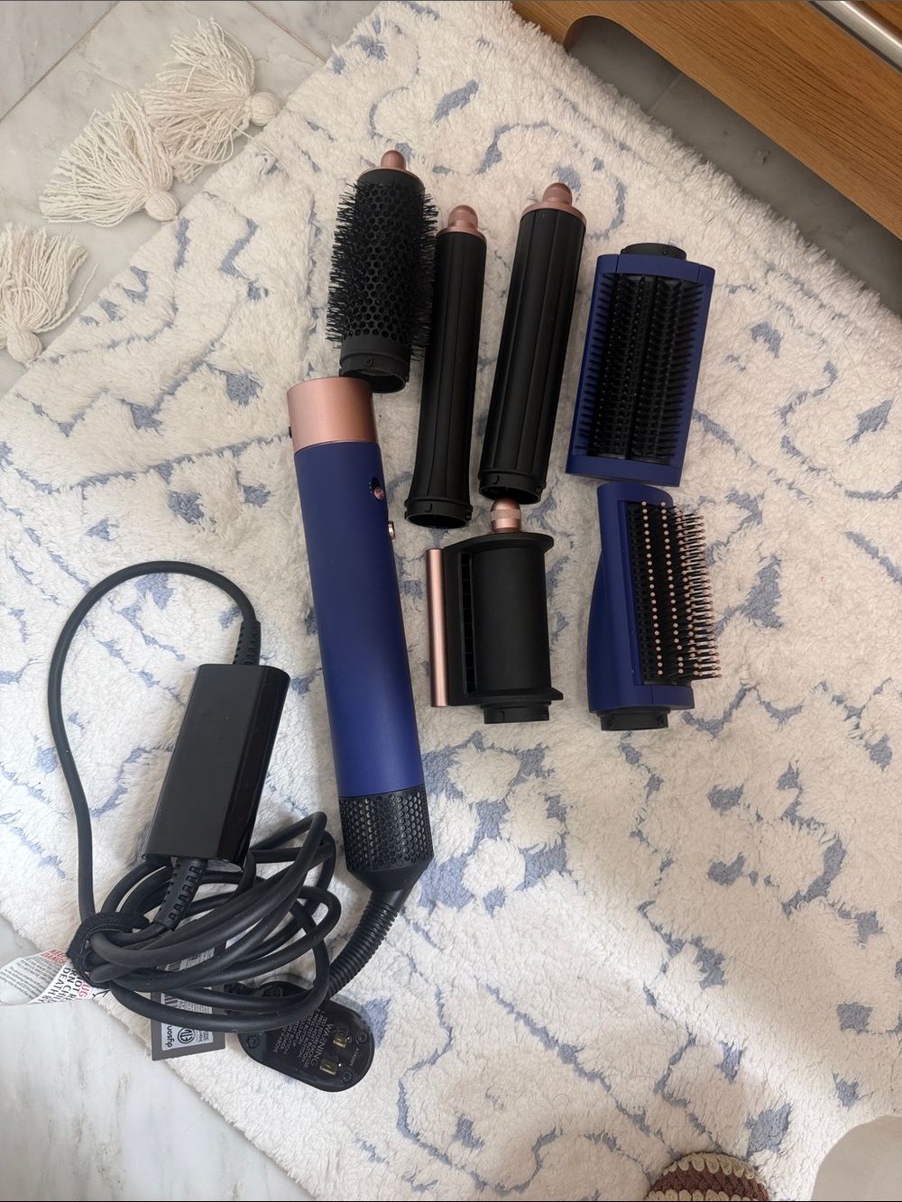 Dyson Airwrap Multitool 6-in-1 Blue & Rose Gold Styling Hot Air Brush Set